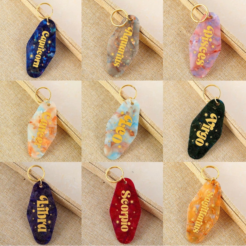 NEW ASTROLOGY Zodiac Sign Keychains - Picture 2 of 2